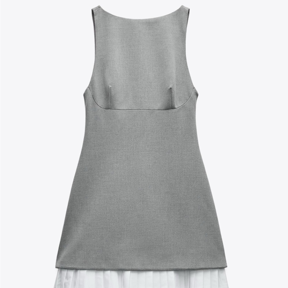 Zara COMBINATION SHORT POPLIN DRESS
